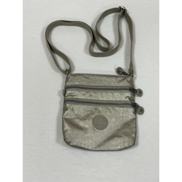 Kipling Brand Vintage Crossbody Bag Mini Small Purse GOLD/Champagne - Picture 1 of 5